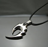 Free shipping Zinc Alloy White Silver Double chain Zinc alloy steel Male Flame pendant Necklace Men Jewelry