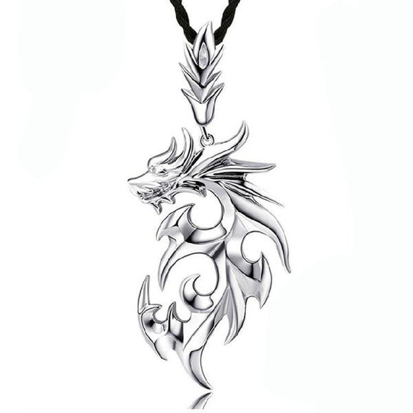1 pcs New Arrival Silver Necklaces Men/Brand Dragon Pendant Necklaces Fashion Jewelry collares largos