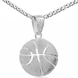 MDNEN Football Pendant Necklace Men Stainless Steel Chain Soccer Ball Hippie Necklace Male Sports Hip Hop Men Jewelry